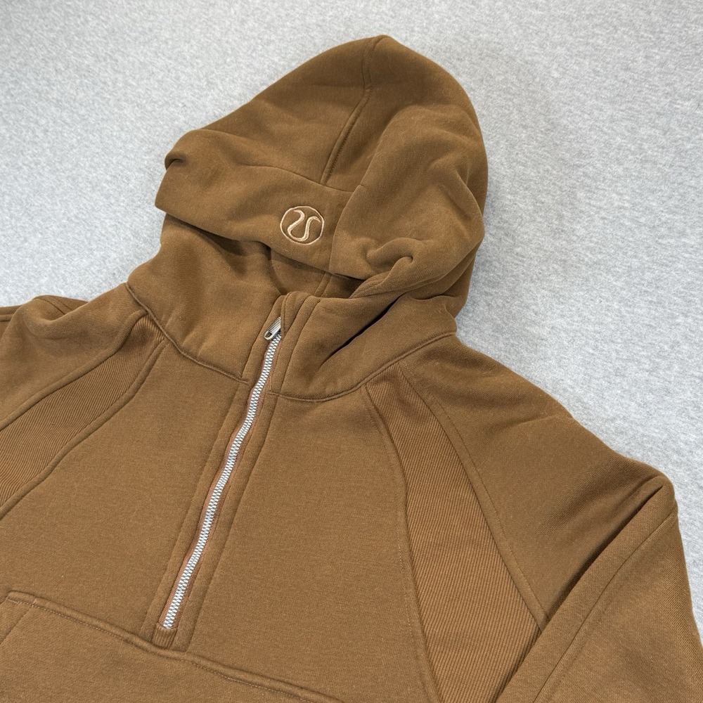 Lululemon Scuba Oversized 1/2 Zip Hoodie Brown M/L Raglan Fleece Pullover
